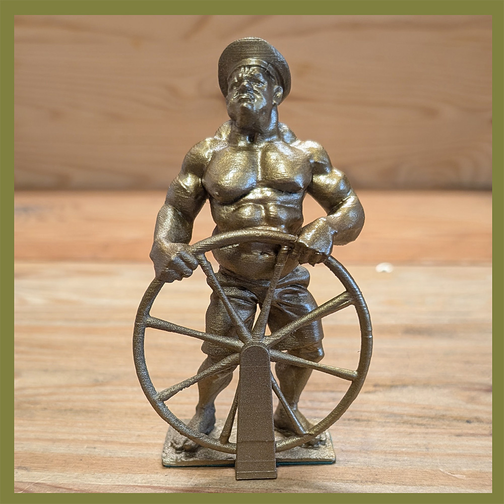 Goldener Steuermann Rummelsnuff Figur 3D