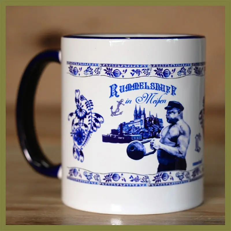 Porzellantasse rummelsnuff asbach Meißen kobaltblau