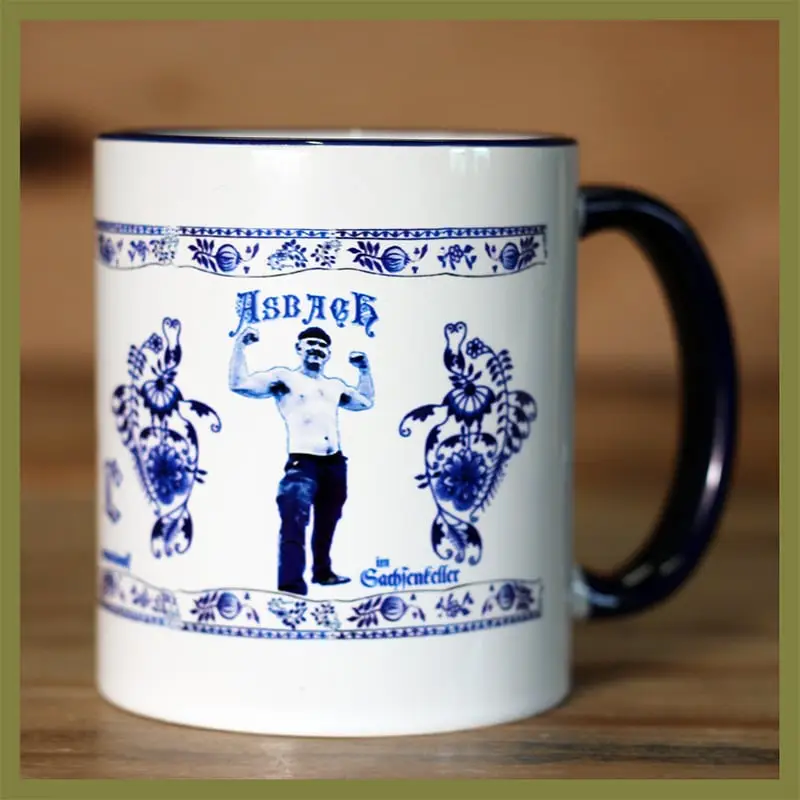 Porzellantasse rummelsnuff asbach Meißen kobaltblau