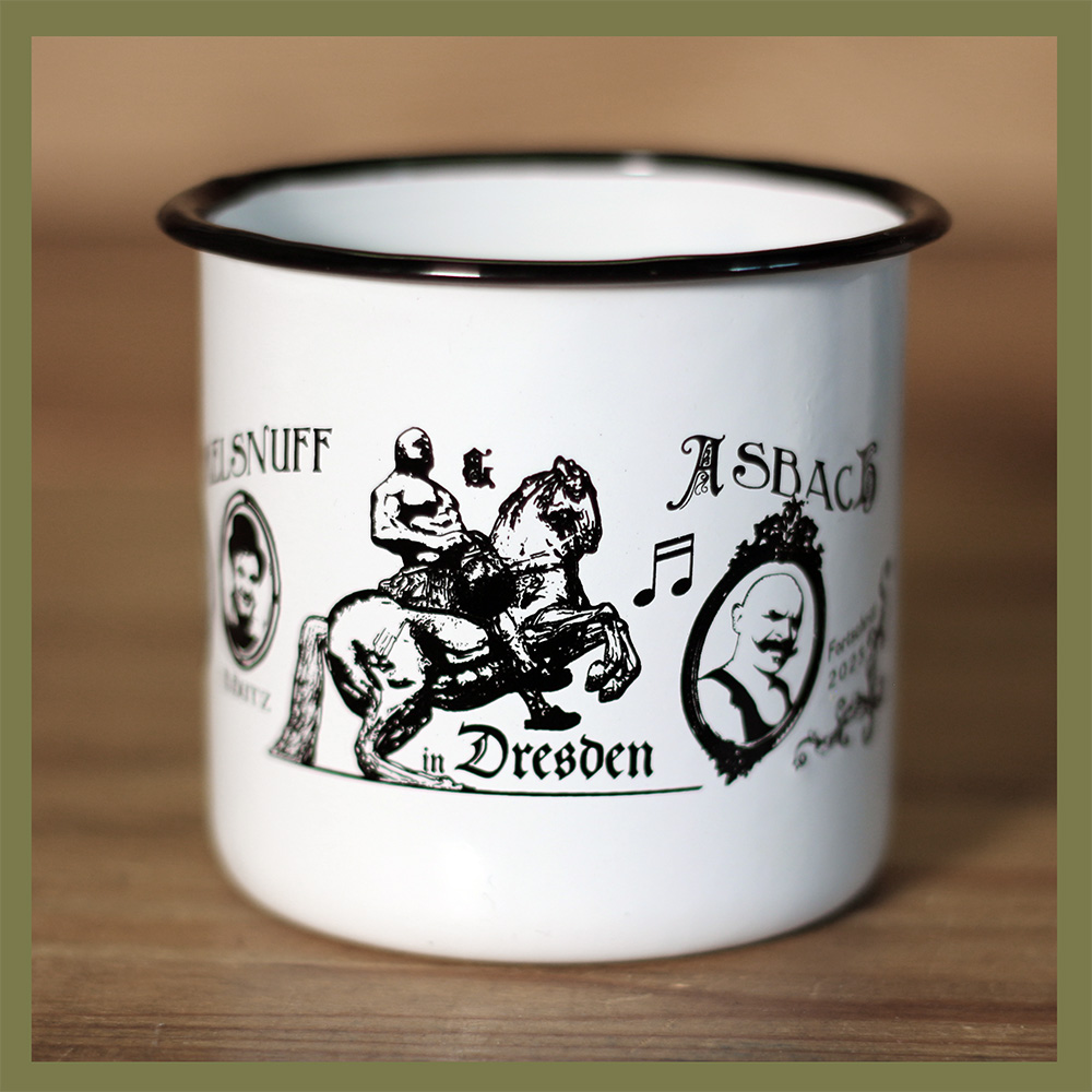 Emaille-Tasse Fortschritt Rummelsnuff