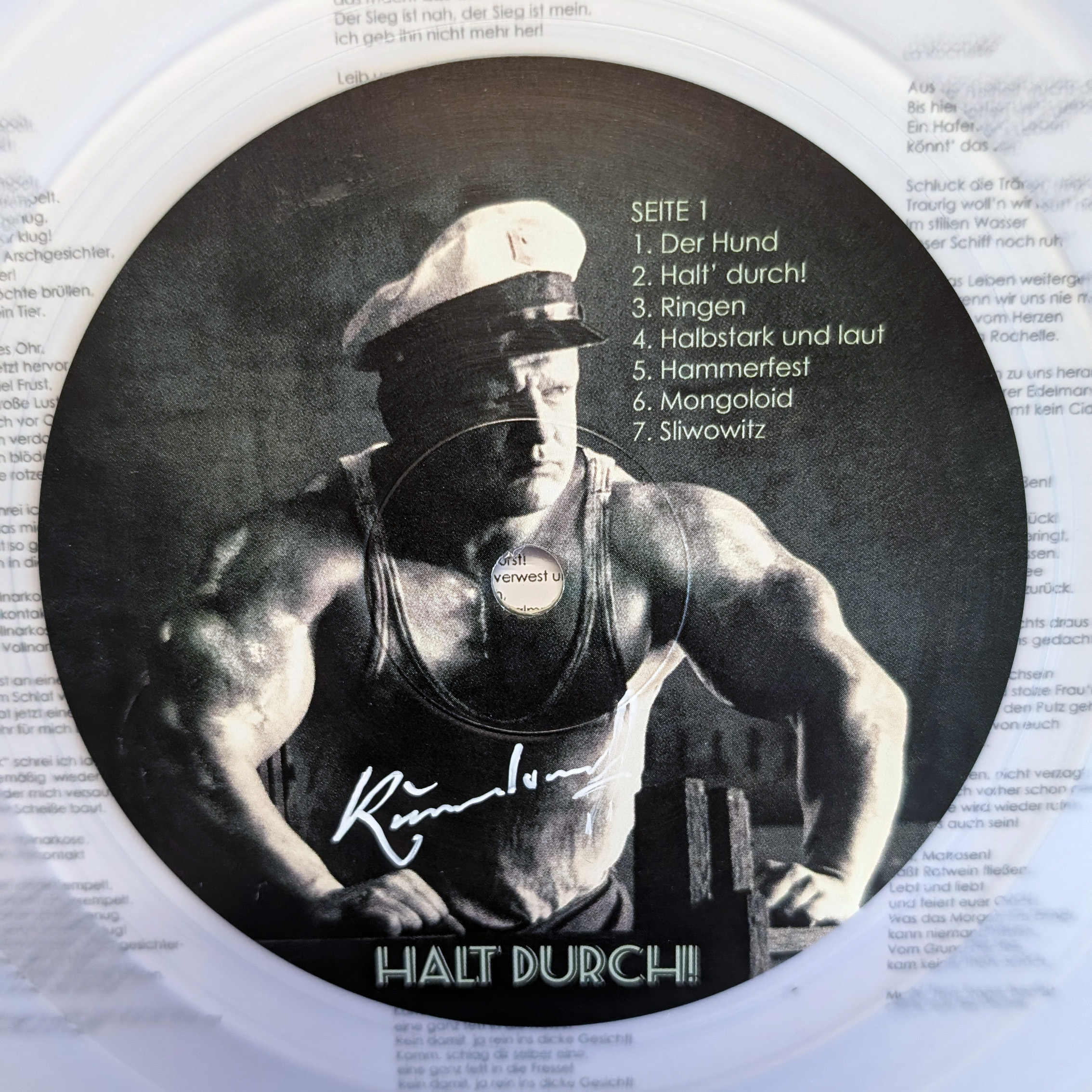 Transparentes Vinyl Halt durch Rummelsnuff
