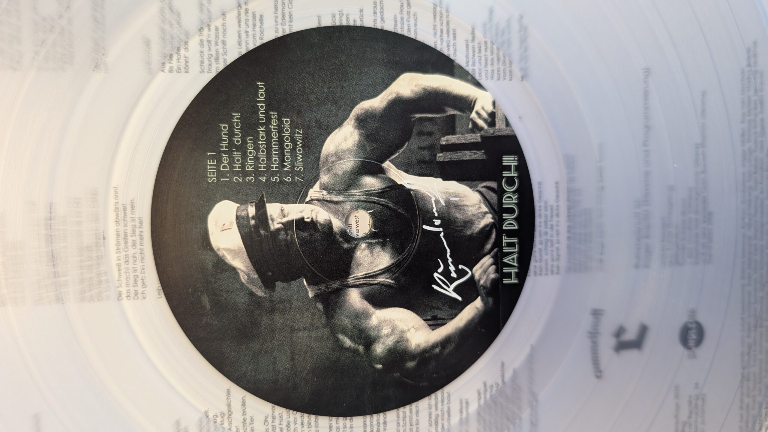 Transoparentes Vinyl Halt durch Rummelsnuff