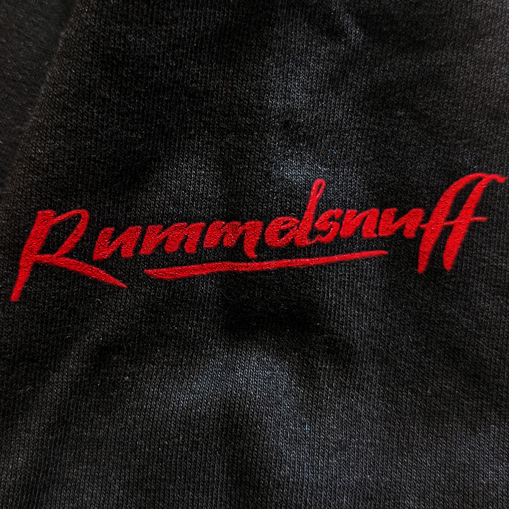 Rummelsnuff Hoodie schwarz rot detail